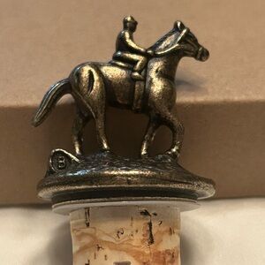 Blanton Horse and Jockey Bottle Topper - Letter B